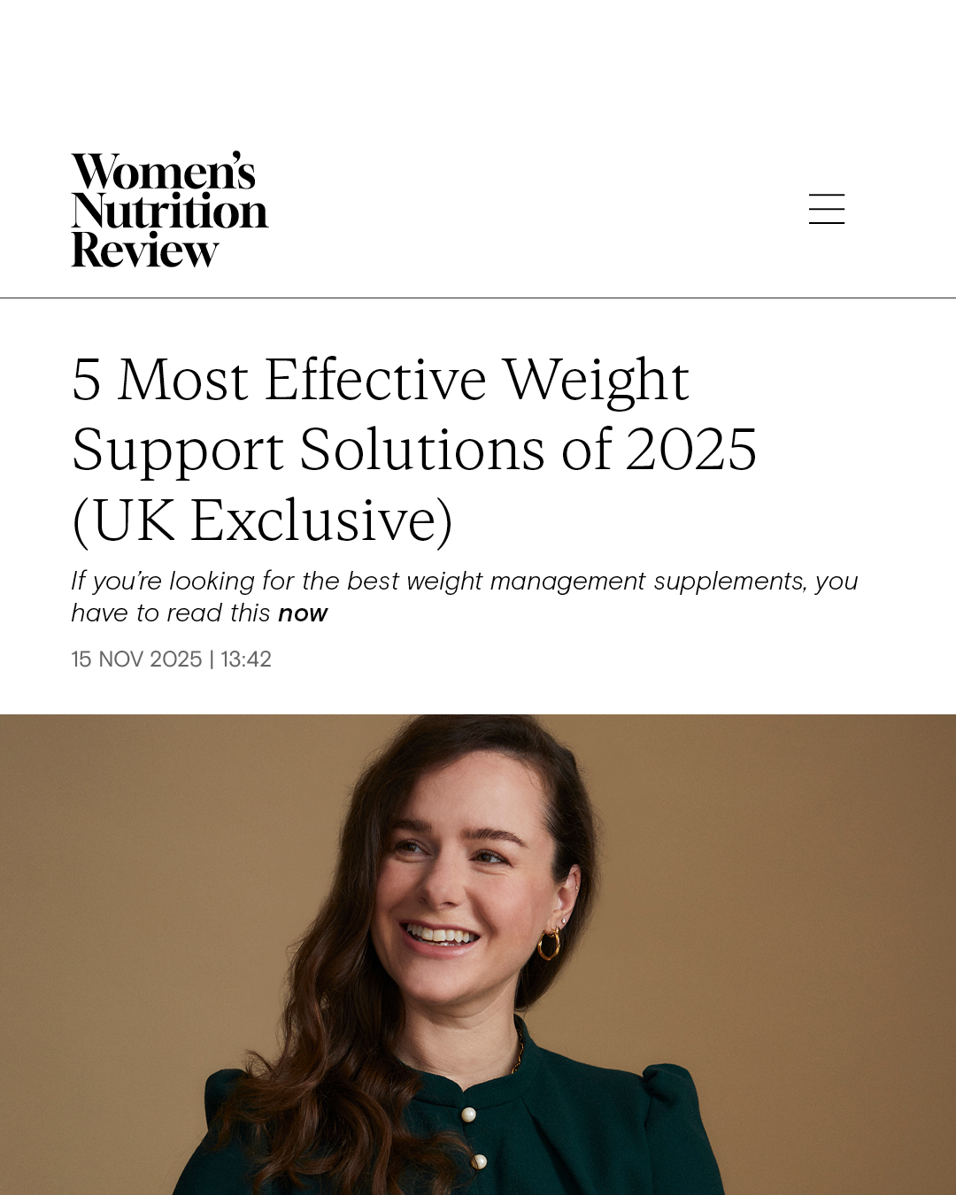 Women's Nutrition Review Facebook ad