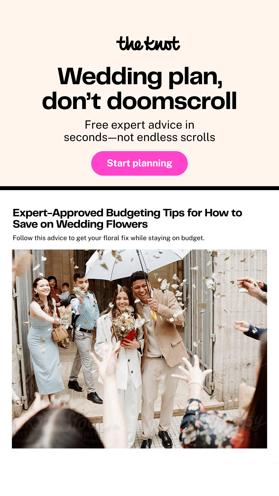 The Knot Facebook ad