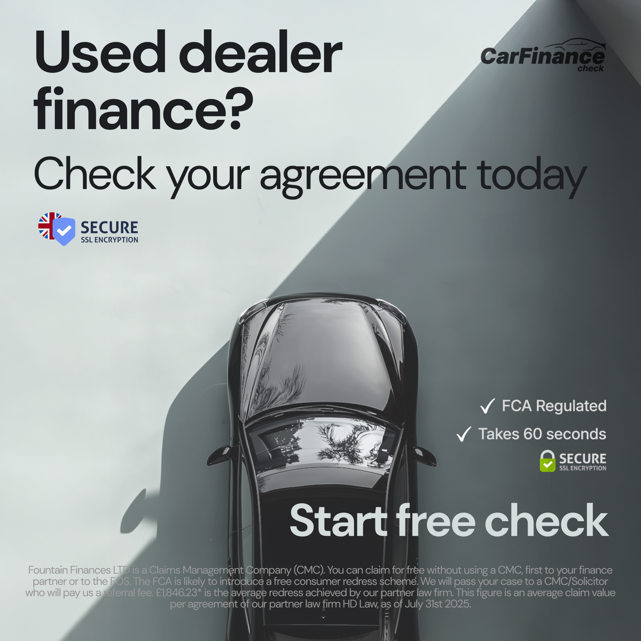 CarFinance Check Facebook ad from Mar 20, 2026