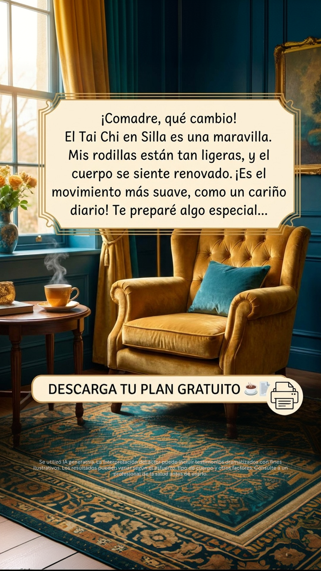 Reverse Health Tai Chi Facebook ad: Tu equilibrio empieza aquí. ¡Obtén 60% de descuento!