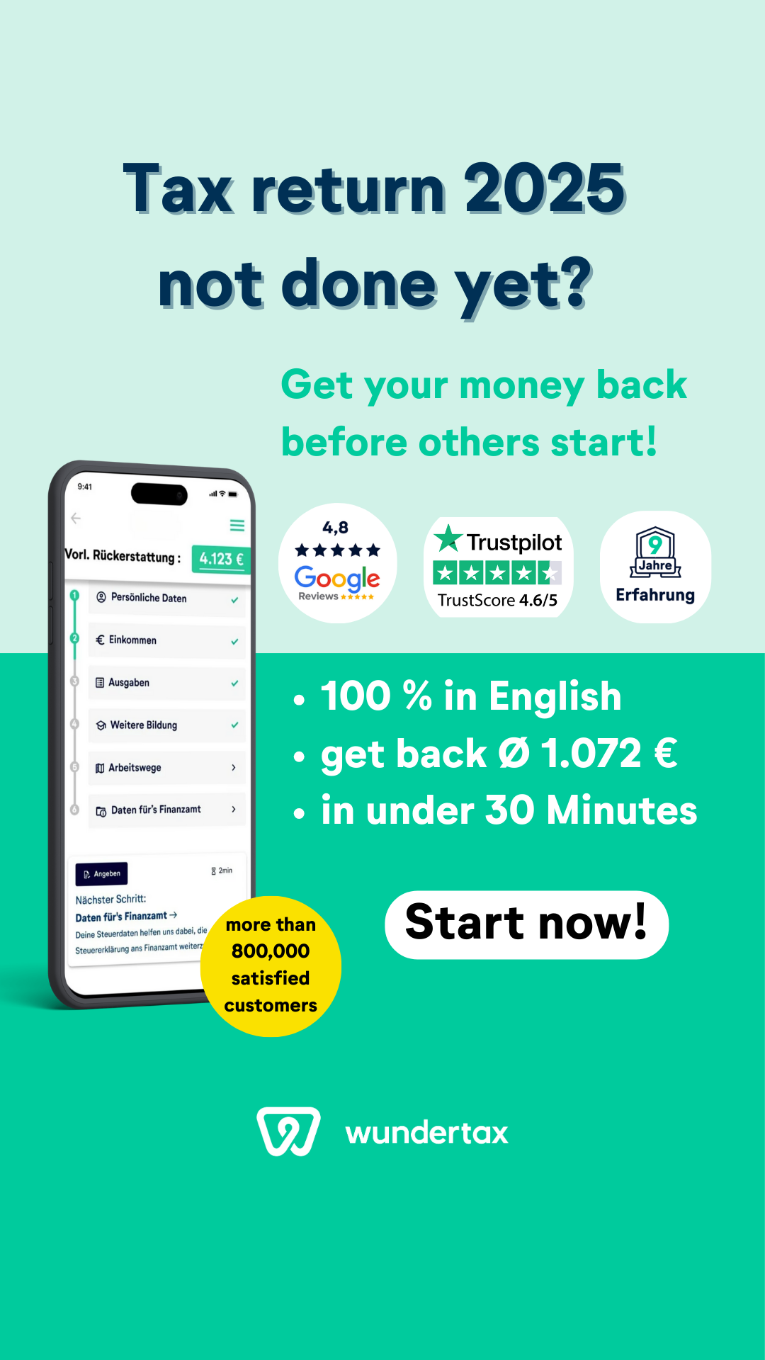wundertax Facebook ad