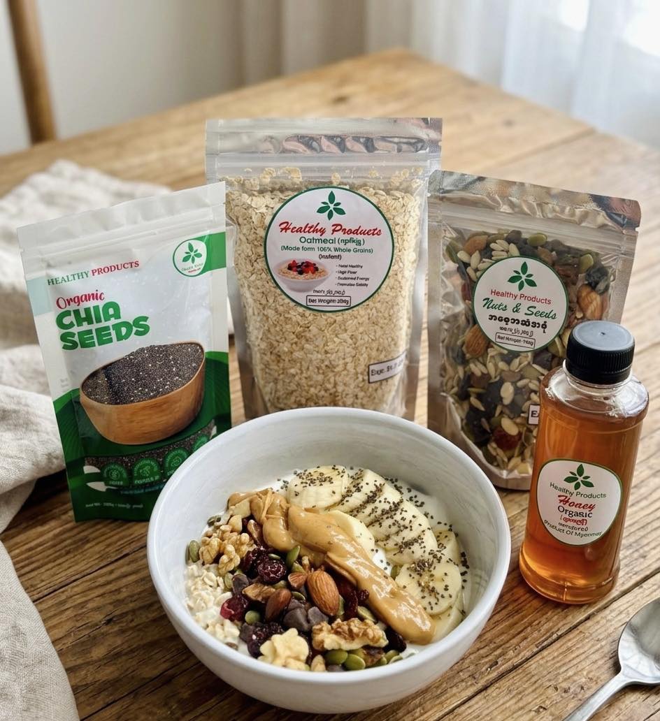 Healthy Products: Healthy Diet - ကျန်းမာစွာဝိတ်ချကြမယ် Facebook ad: Breakfast မစားပဲ Diet လုပ်နေလို့…