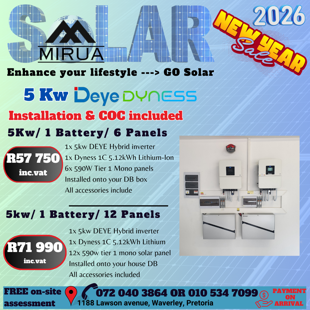 Mirua Technology Facebook ad: Mirua Solar 2026 opening Deals