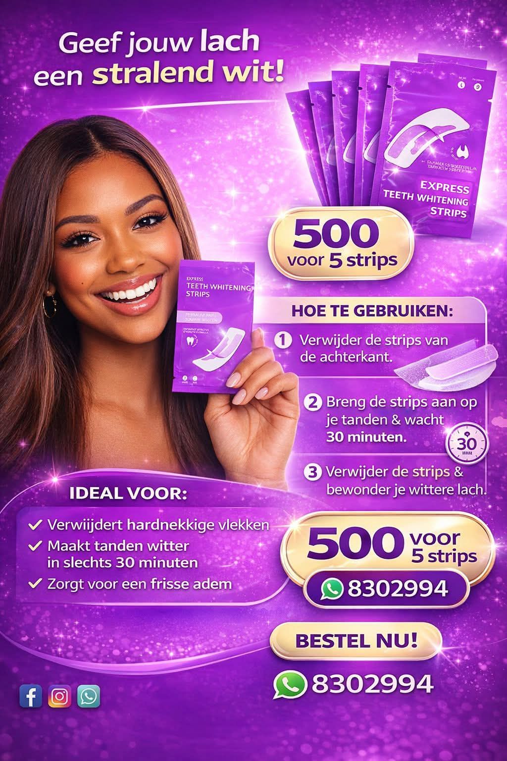 ALL SALES NV Facebook ad: Stralend Witte Tanden in Slechts 30 Minuten!