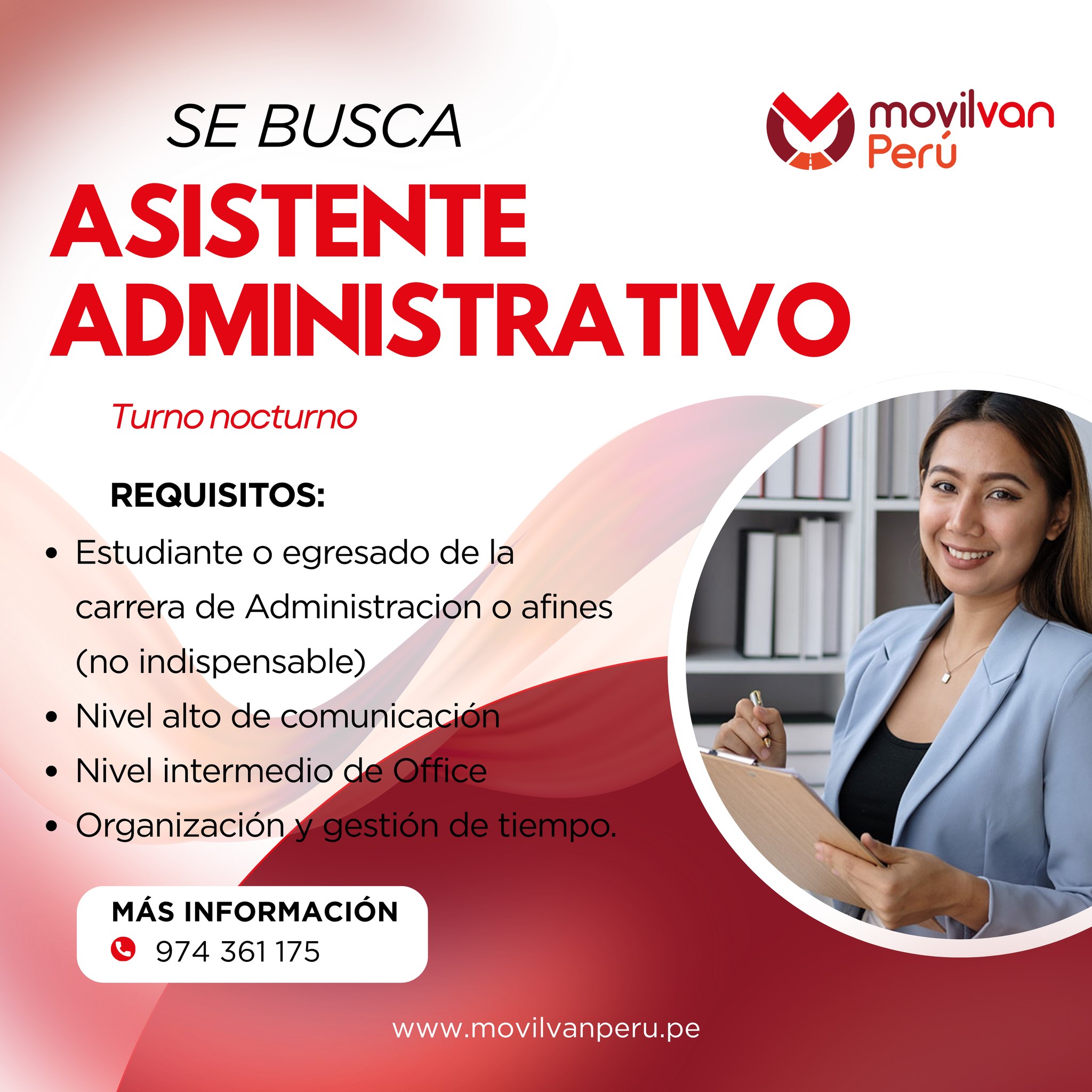 Movil Van Perú Facebook ad: ¡Únete a nuestro equipo en Movilvan Perú!