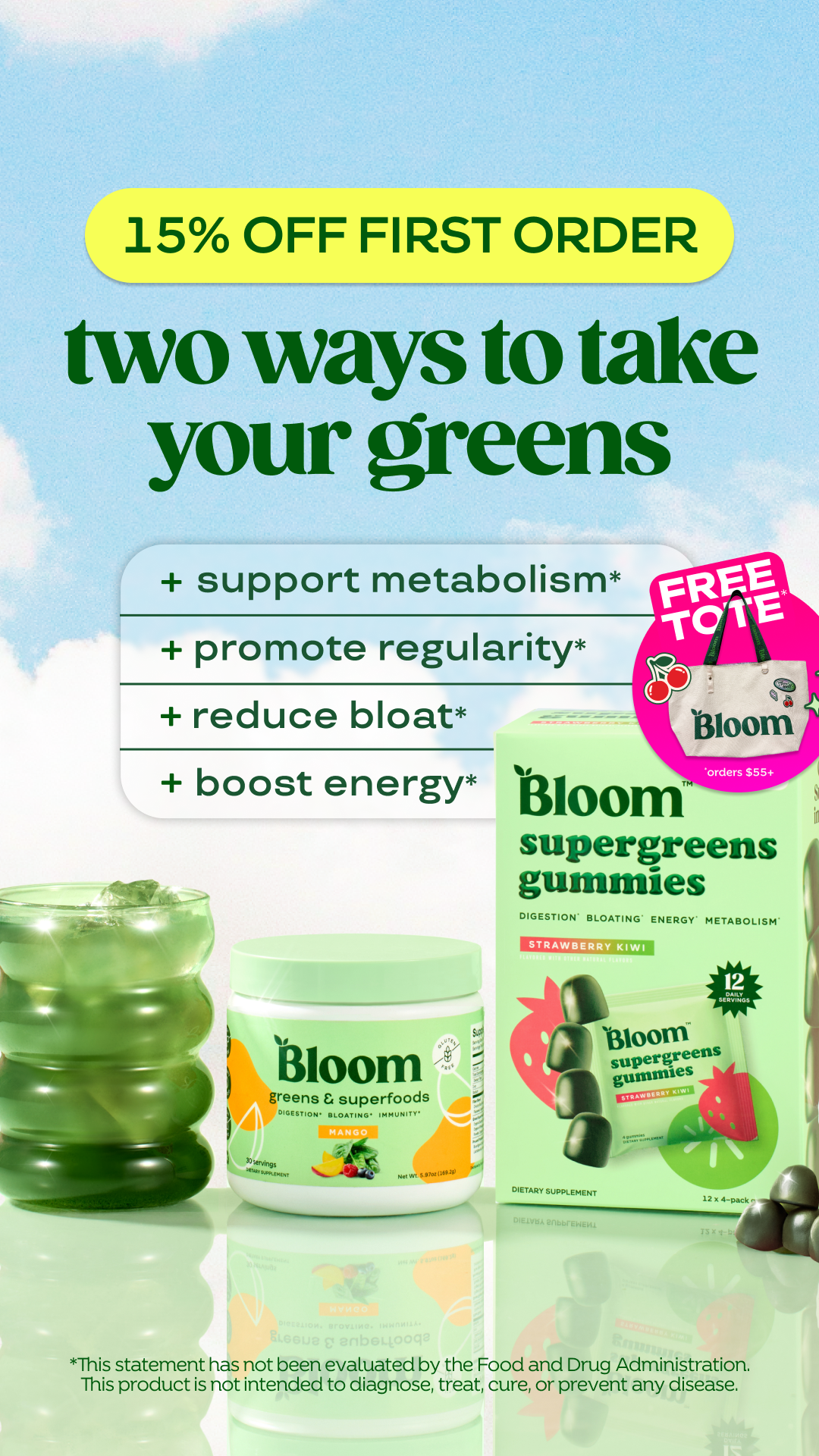 Bloom Nutrition Facebook ad