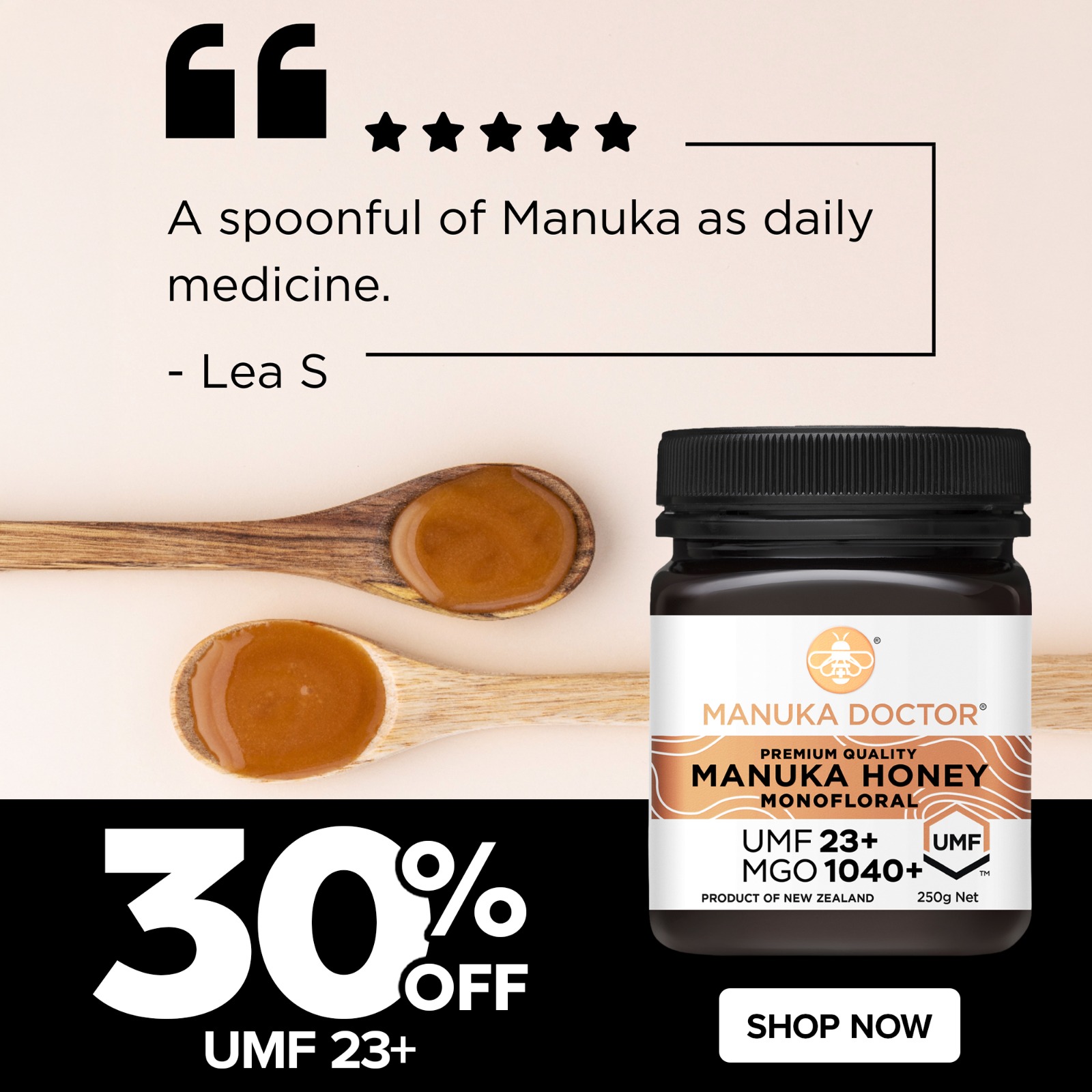 Manuka Doctor New Zealand Facebook ad