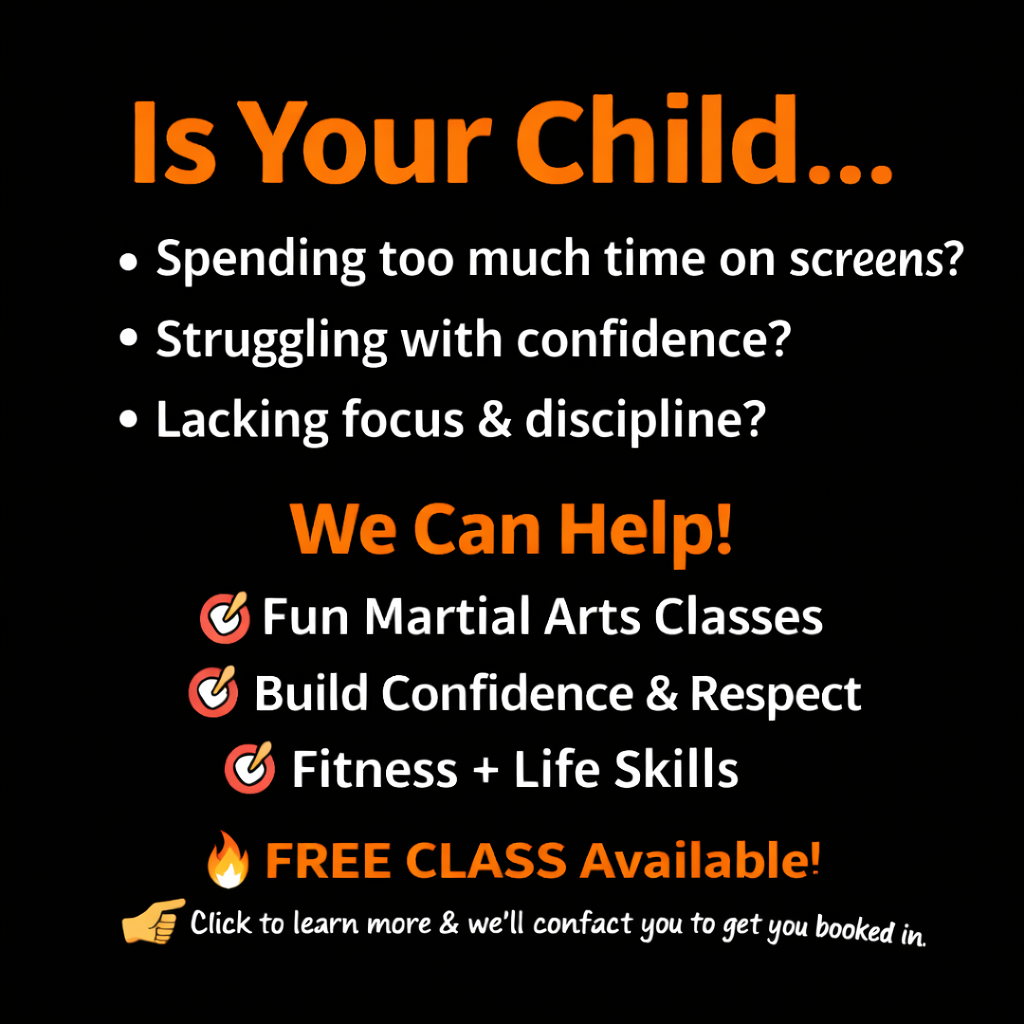 Twin Tigers Martial Arts & Fitness Facebook ad: Less Screen Time. More Self-Belief.