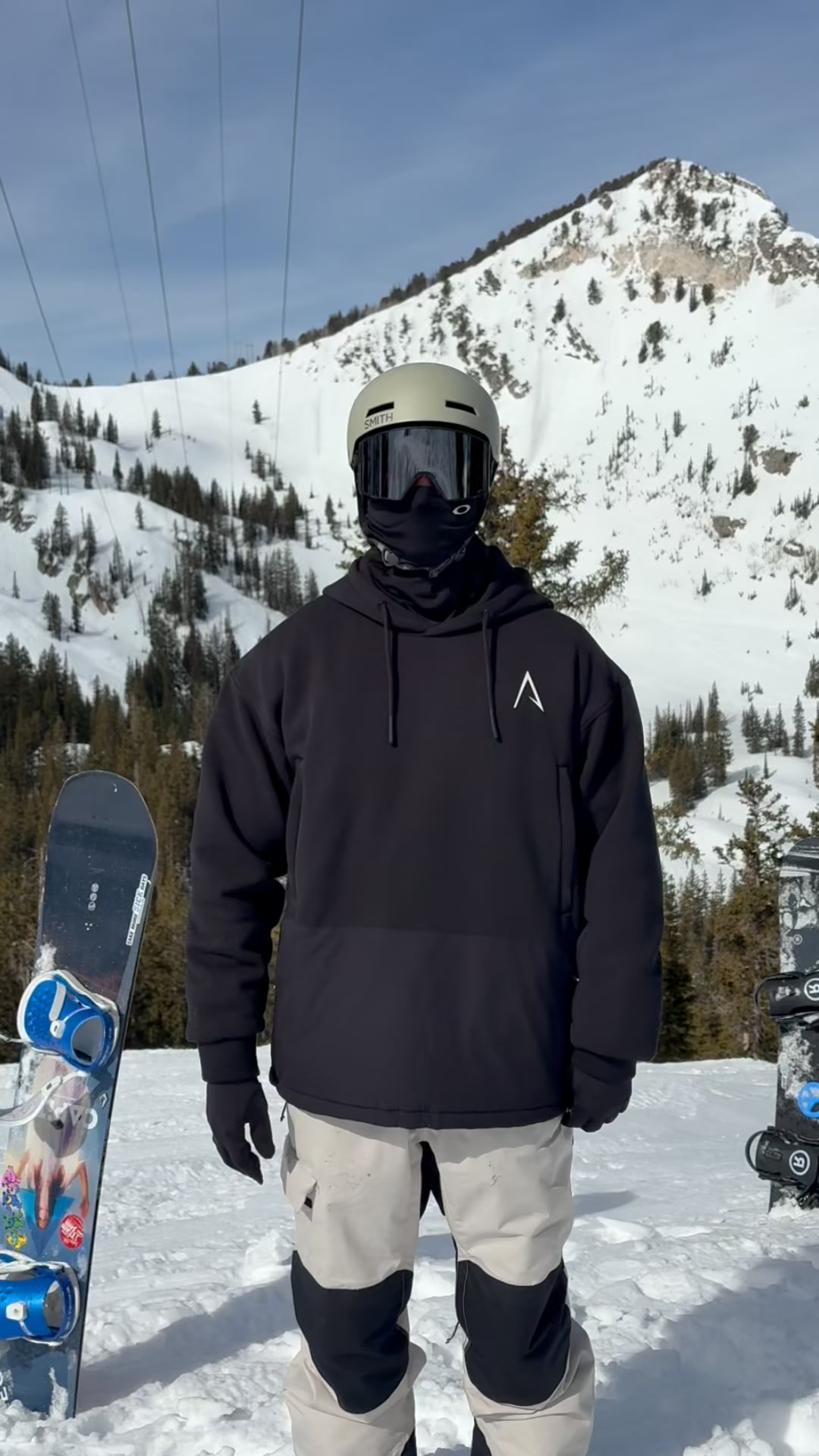 Alphatech Apparel Facebook ad: Hoodie Comfort. Ski Jacket Performance.