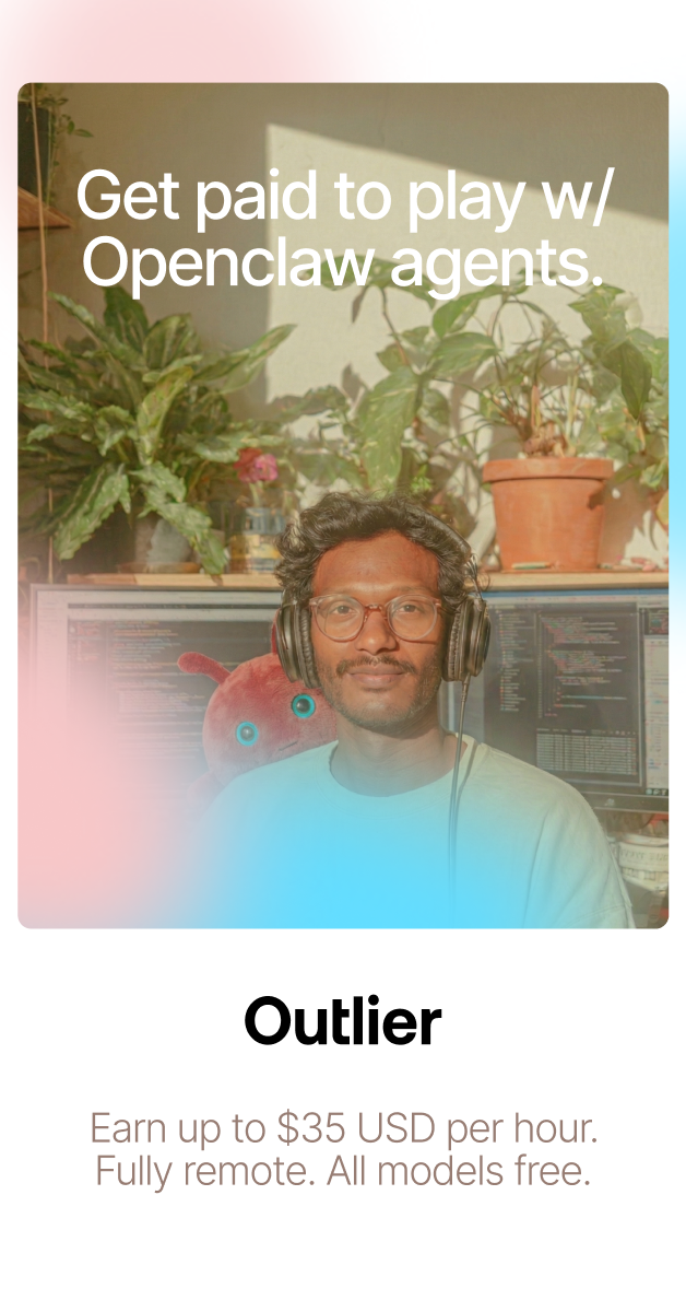 Outlier Facebook ad: Get paid to play w/ Openclaw agents.