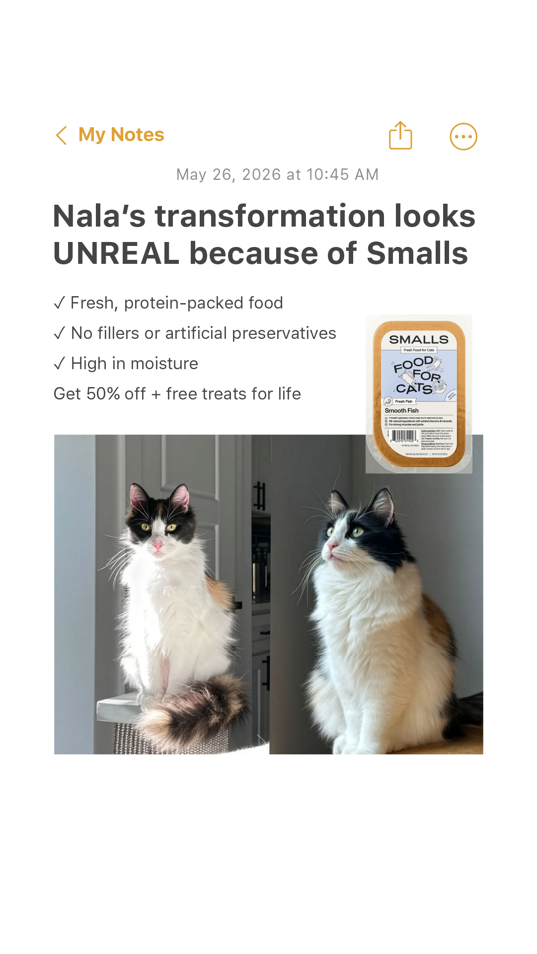 Smalls Facebook ad