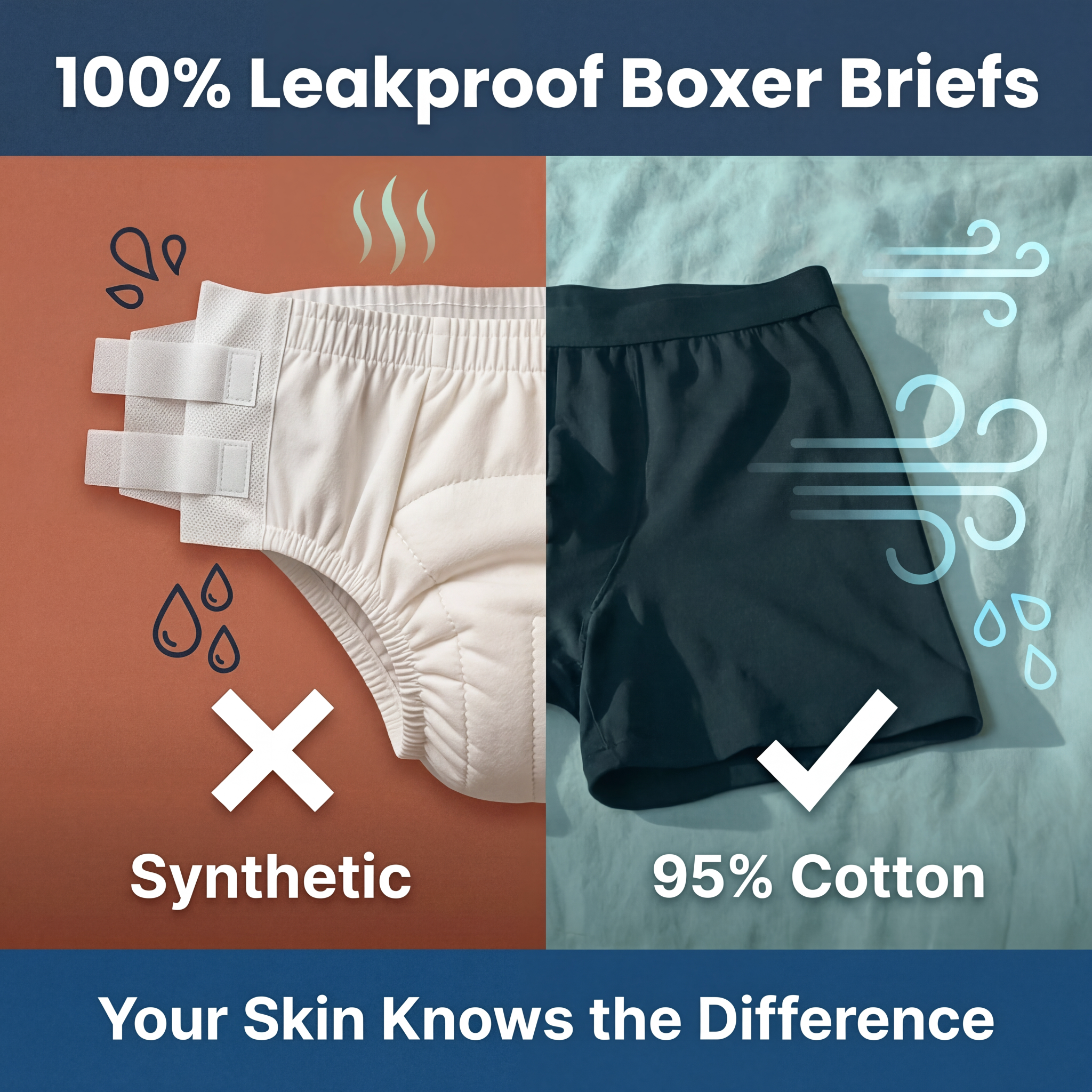 Everdries Mens Facebook ad: What’s the best solution for men’s bladder leaks?
