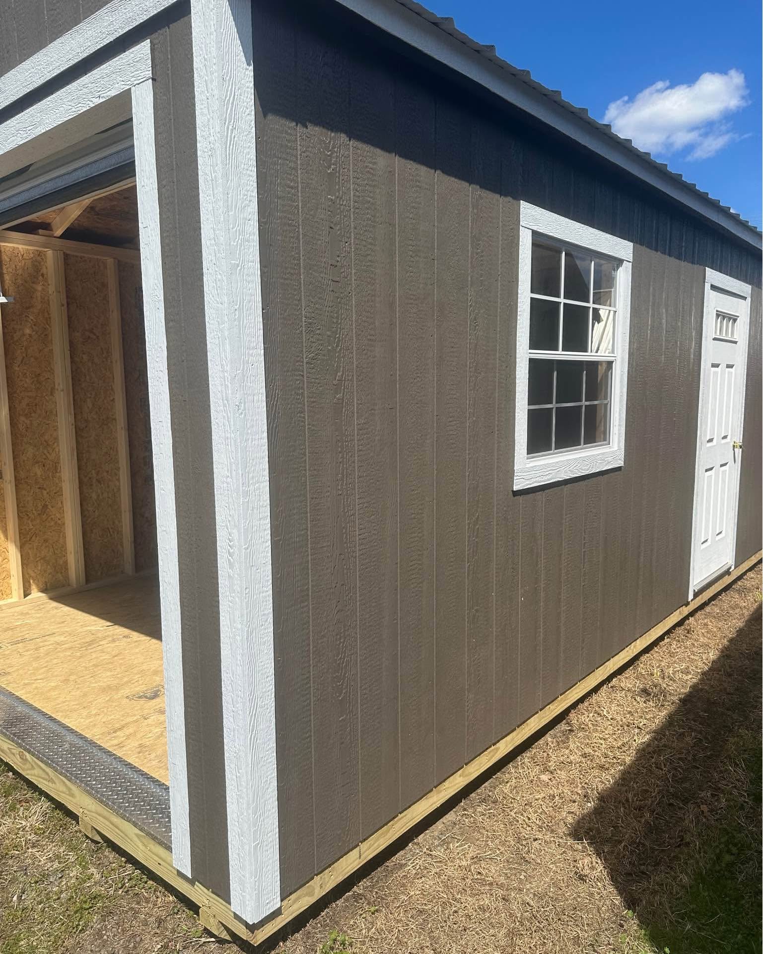 Michelle Baxter Facebook ad: 12 x 28 Garage • 9x7 Roll Up • Rent to Own • Free…