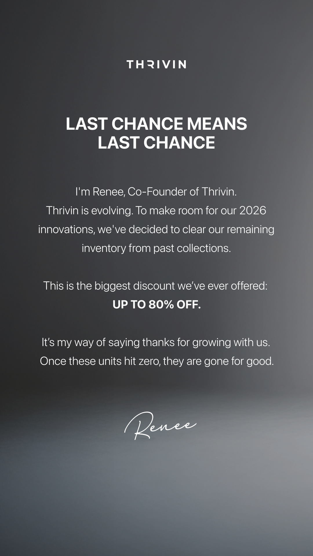 Thrivin Gymwear Facebook ad