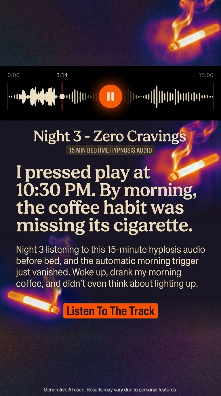 Hypnosis to Stop Smoking Facebook ad