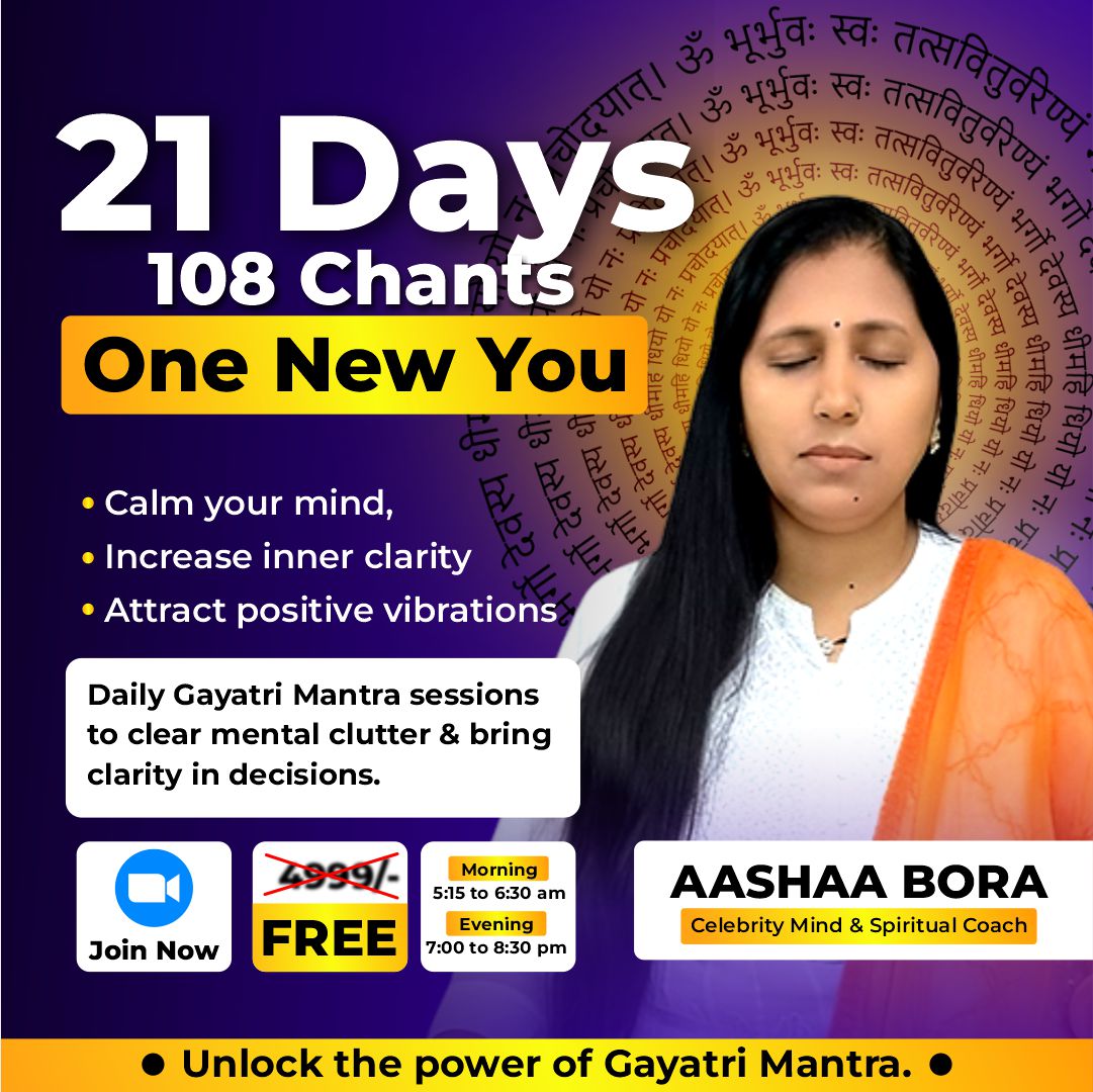 Asha Bora: Aastha Mind World Facebook ad: Join the 21-Day Spiritual Journey Now