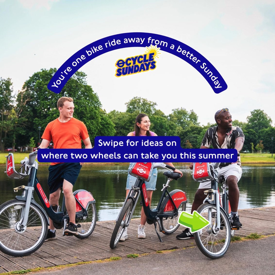 Transport for London Facebook ad: Sundays are made for cycling.