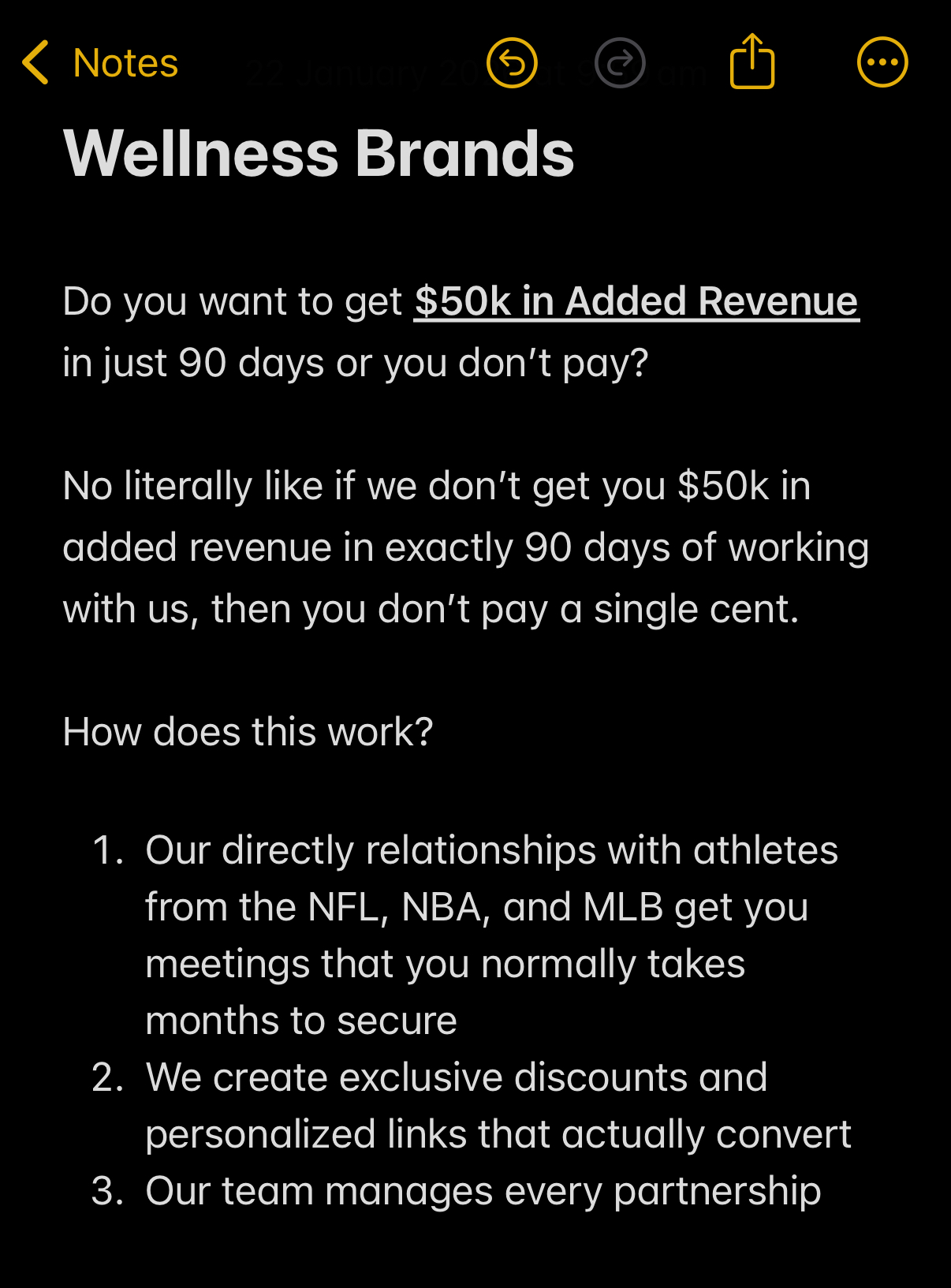 Mayacovarrubiass Facebook ad: Wellness ands above $10k/month