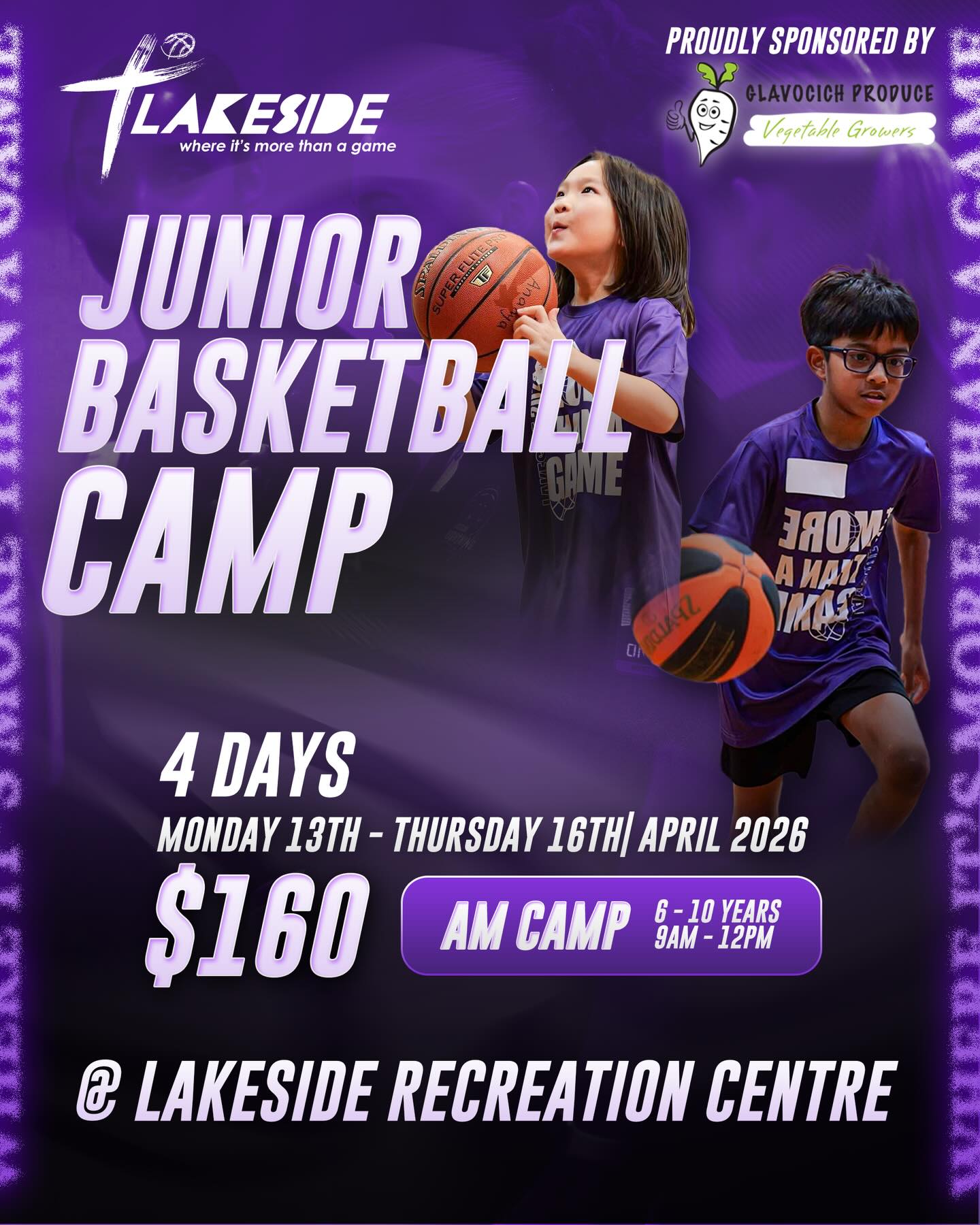 Lakeside Facebook ad: Lakeside April Junior Basketball Camp 2026