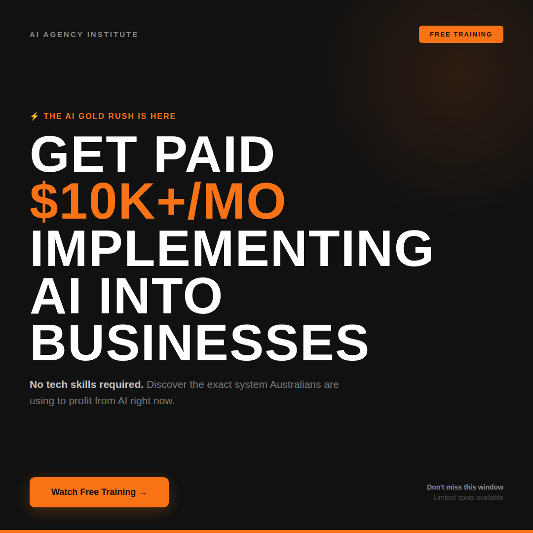 AI Agency Institute Facebook ad