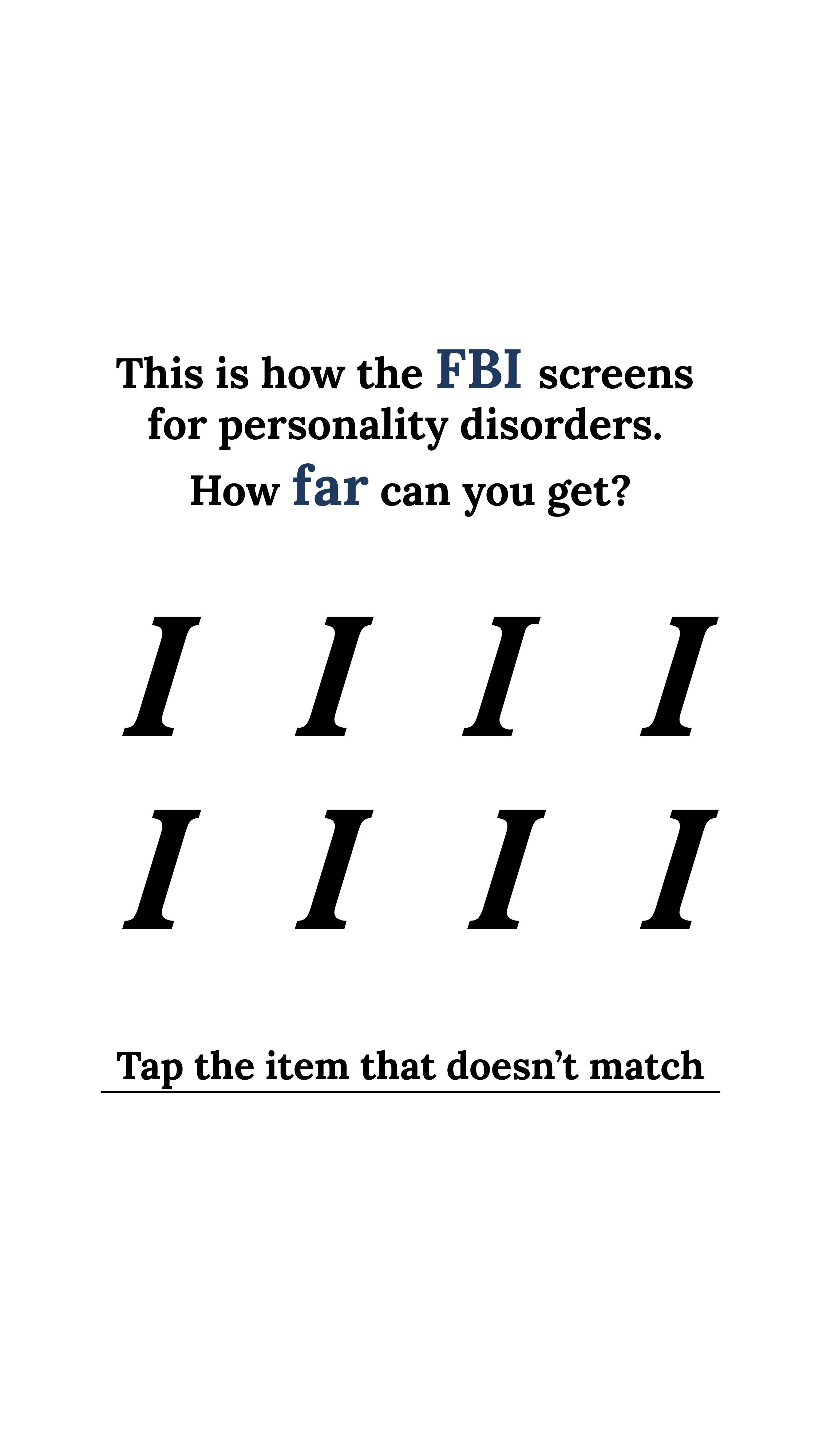 Personality Type Facebook ad