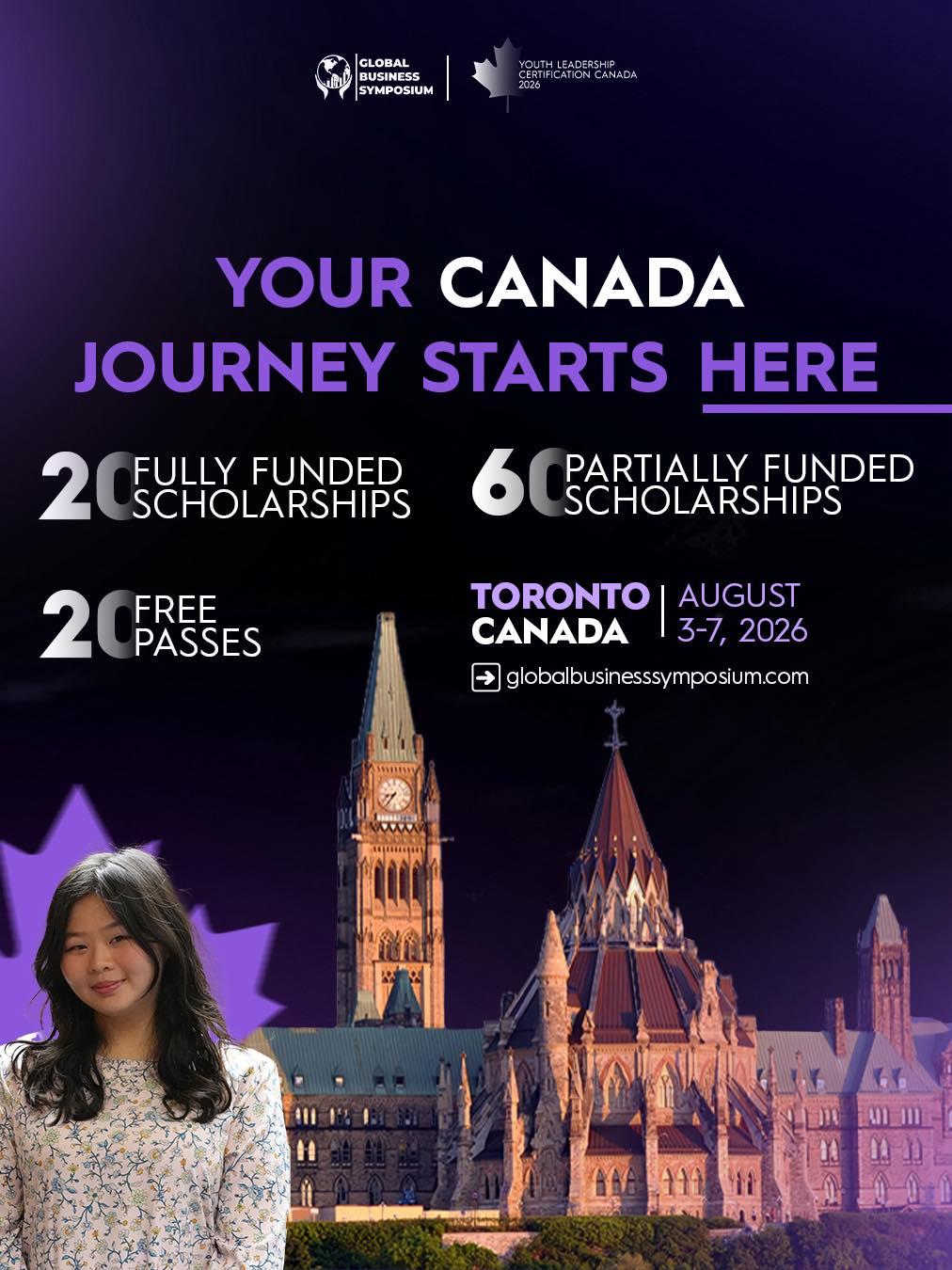 Global Business Symposium Facebook ad: Canada is hosting Youth Leadership Certification Canada…
