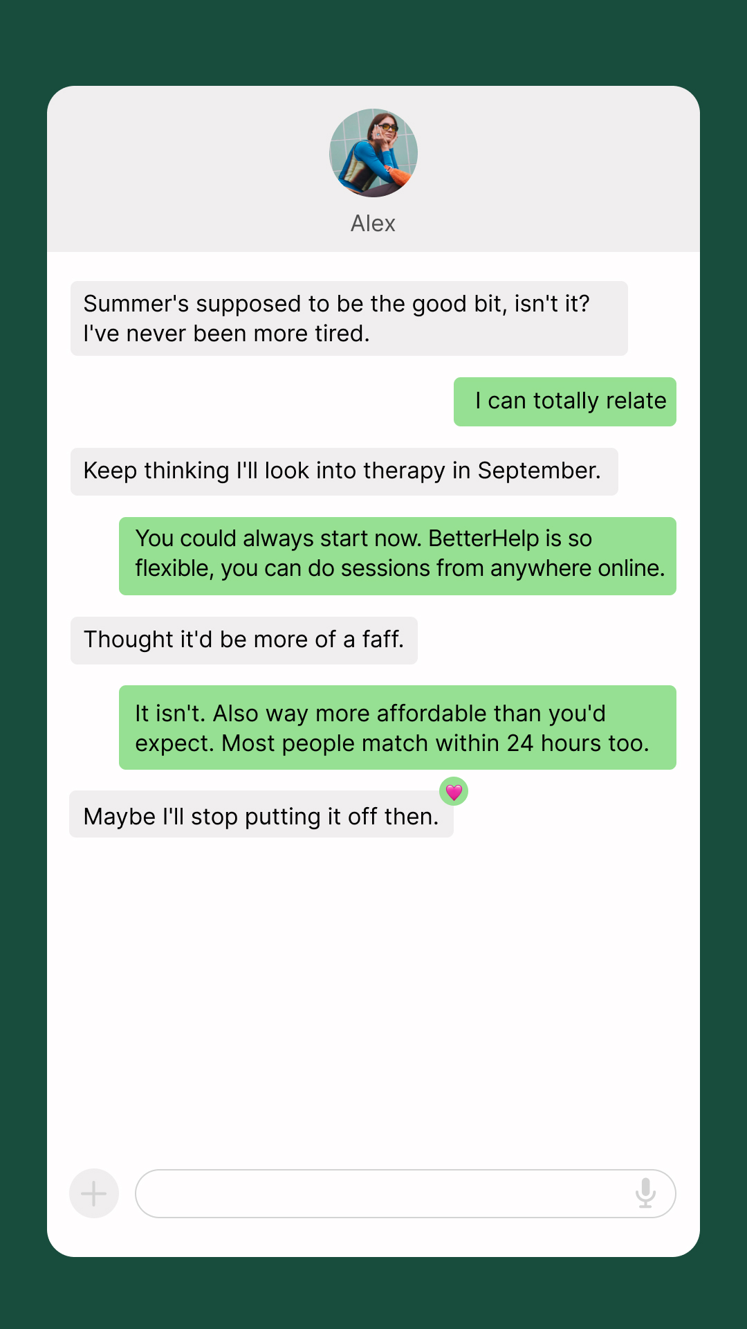 BetterHelp Facebook ad