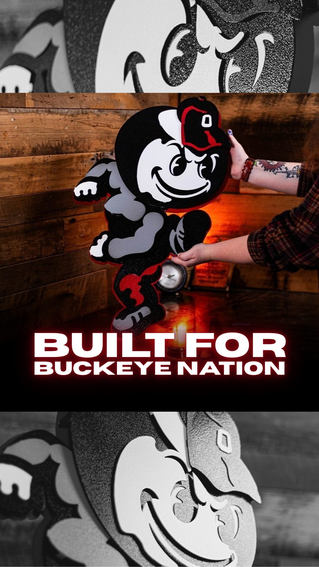 Hex Head Art Facebook ad: BUILT FOR BUCKEYE NATION