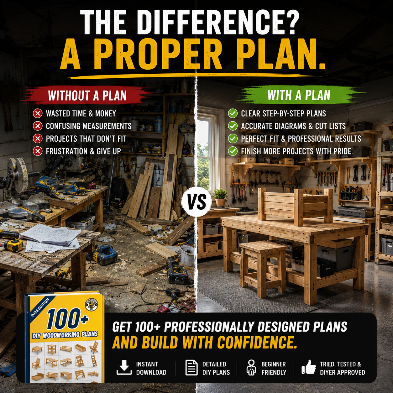 WoodCrafts DIY Facebook ad