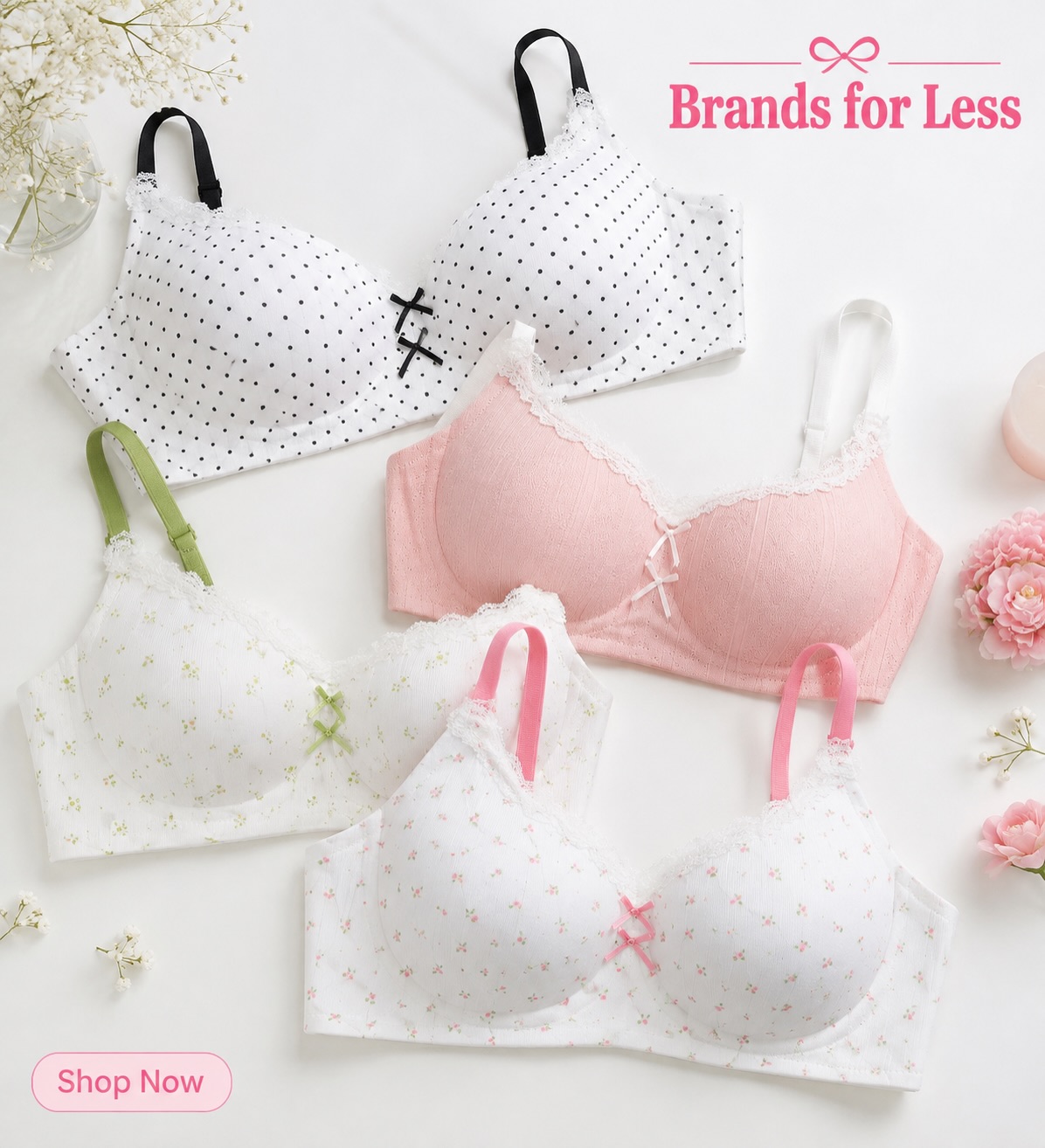 Brands for less Facebook ad: Soft Padded Vintage Bra