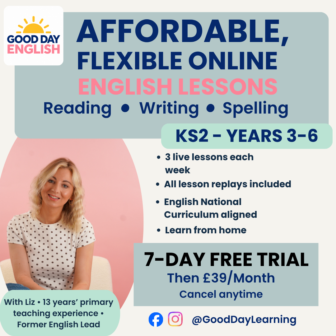 Good Day Learning Facebook ad: Try Good Day English FREE for 7 Days
