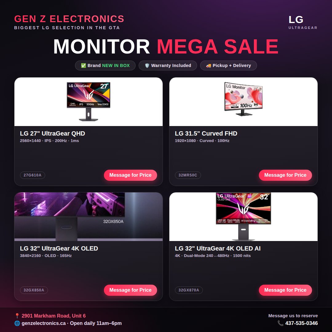 Sam Joel Nerozen Anandaraj Facebook ad: LG UltraGear Gaming Monitor Sale, New in Box | FHD QHD 4K…