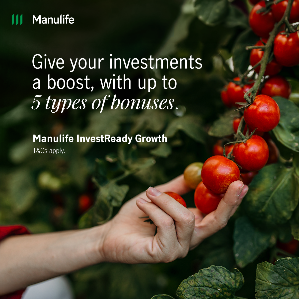 Manulife Singapore Facebook ad: Boost your investment today