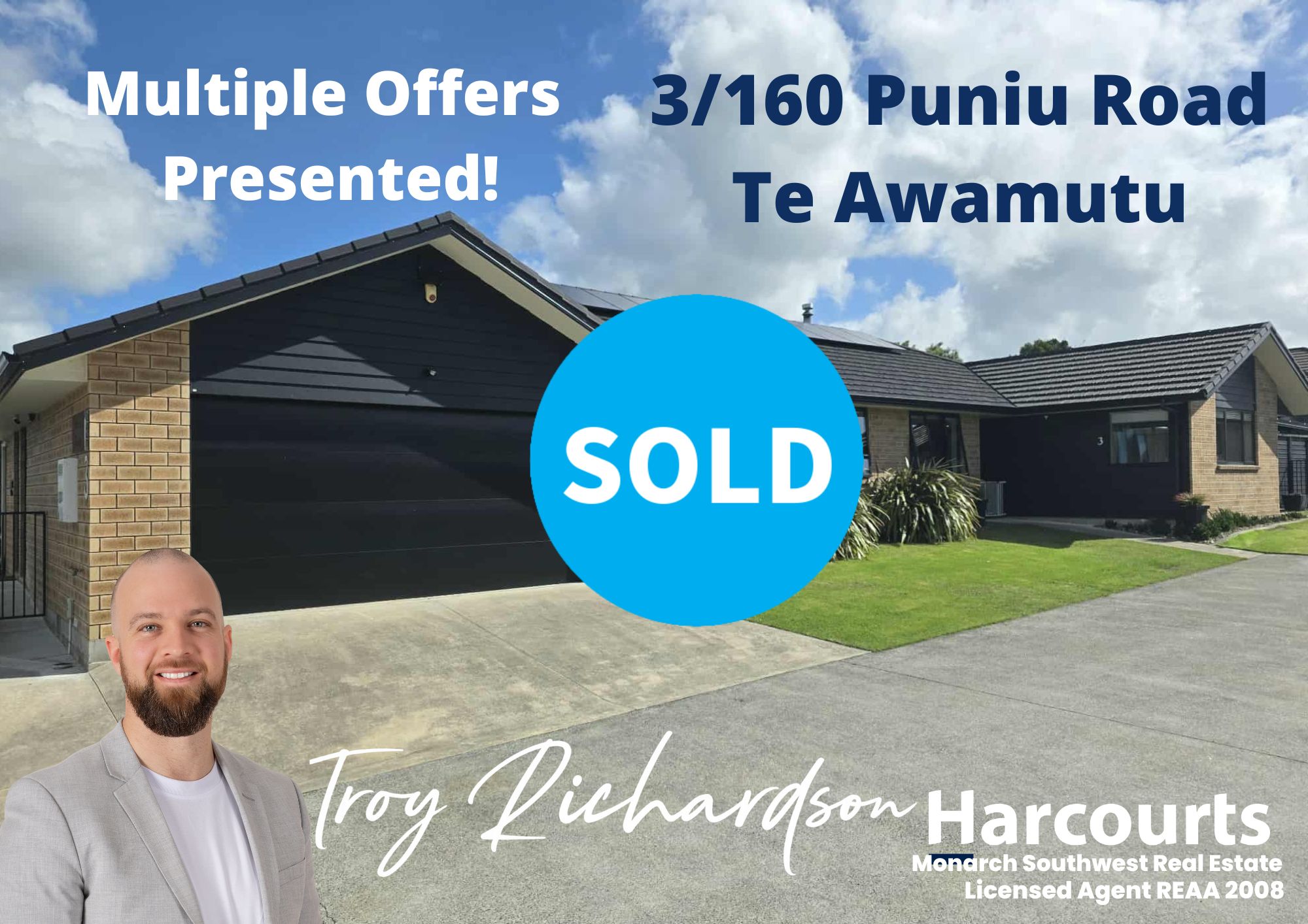 Troy Richardson - Harcourts Facebook ad: SOLD!
