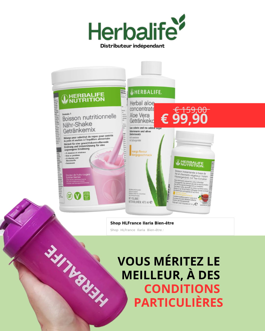 Herbalife Ilaria - independent distributor Facebook ad
