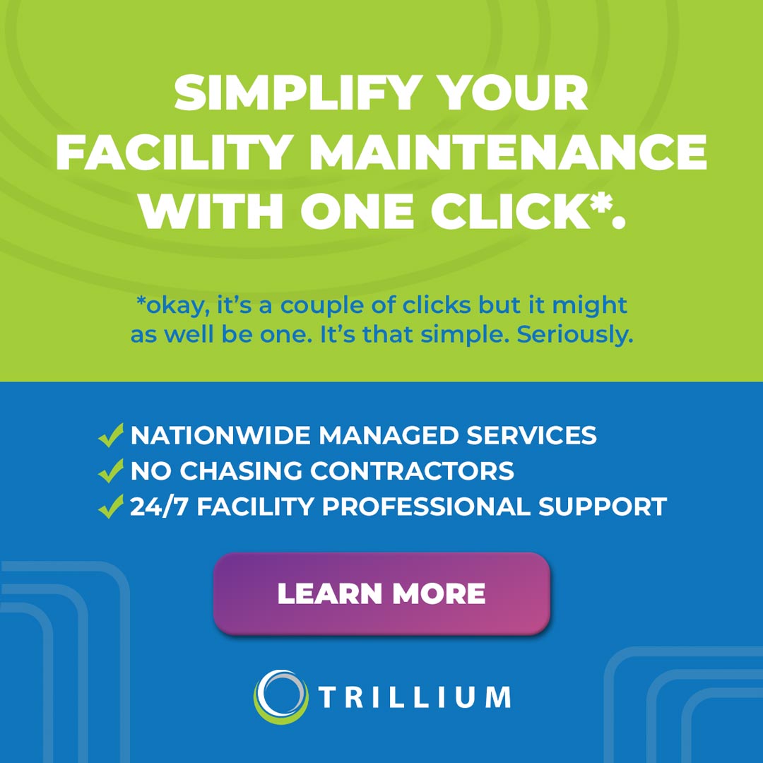 Trillium Facility Solutions Facebook ad: Facility Maintenance, Simplified.