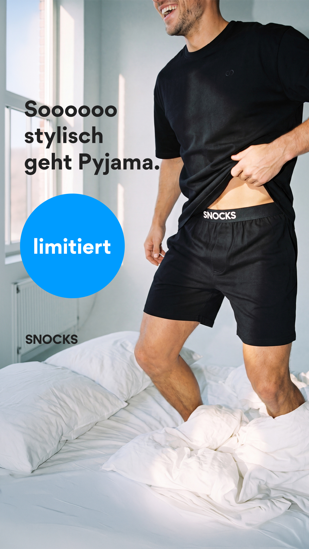 Snocks Facebook ad: Schlafanzug shoppen