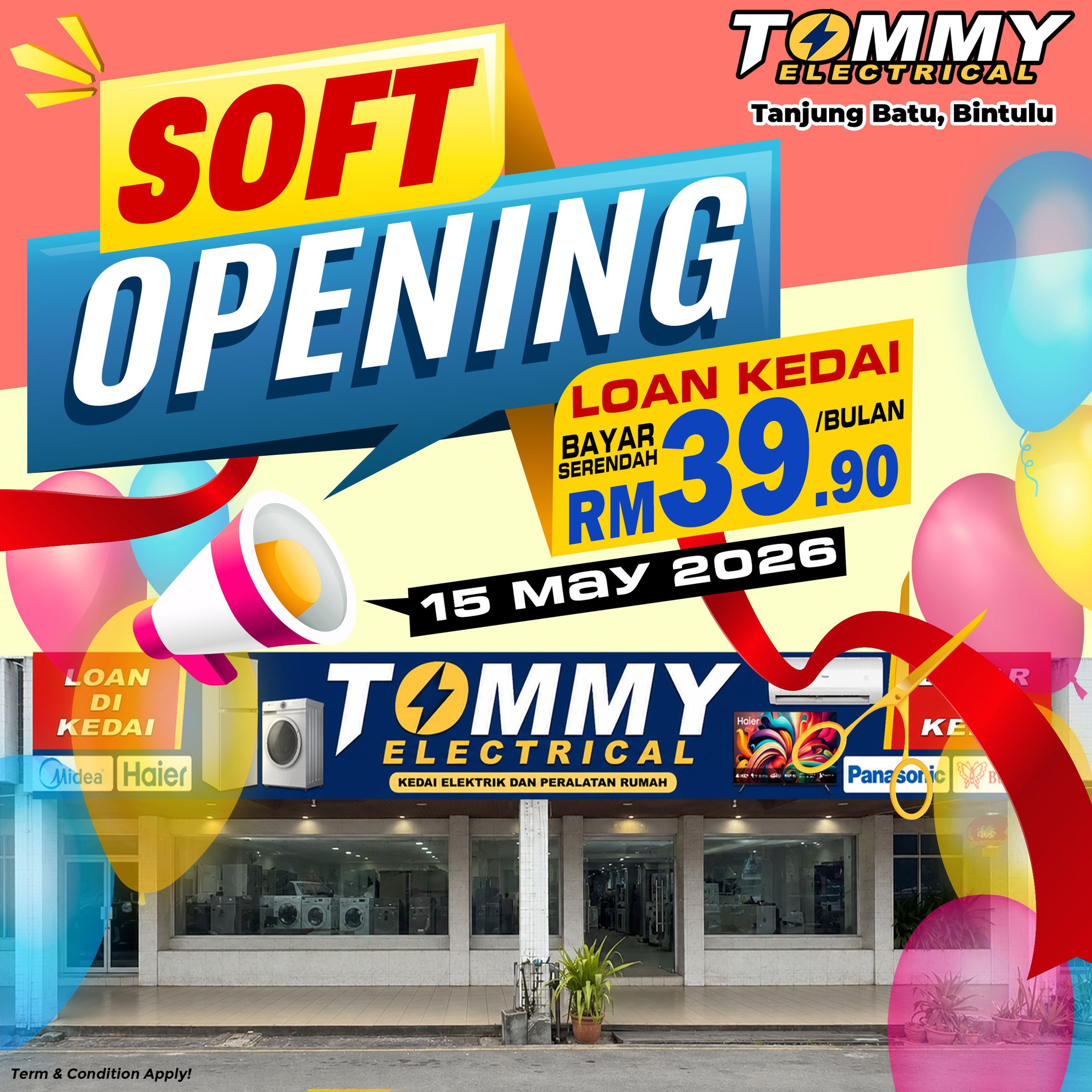 Tommy Electrical-Tg Batu / Bintulu Facebook ad