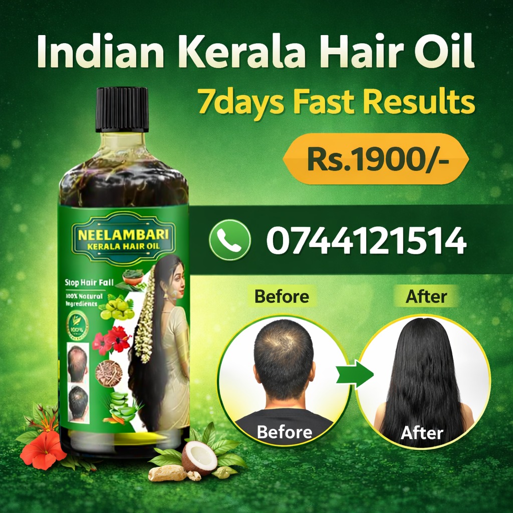 Neelambari Kerala Hair Oil Facebook ad: දින 07 න් කොණ්ඩෙ වැවෙන කේරළයේ පැය 17ක්…