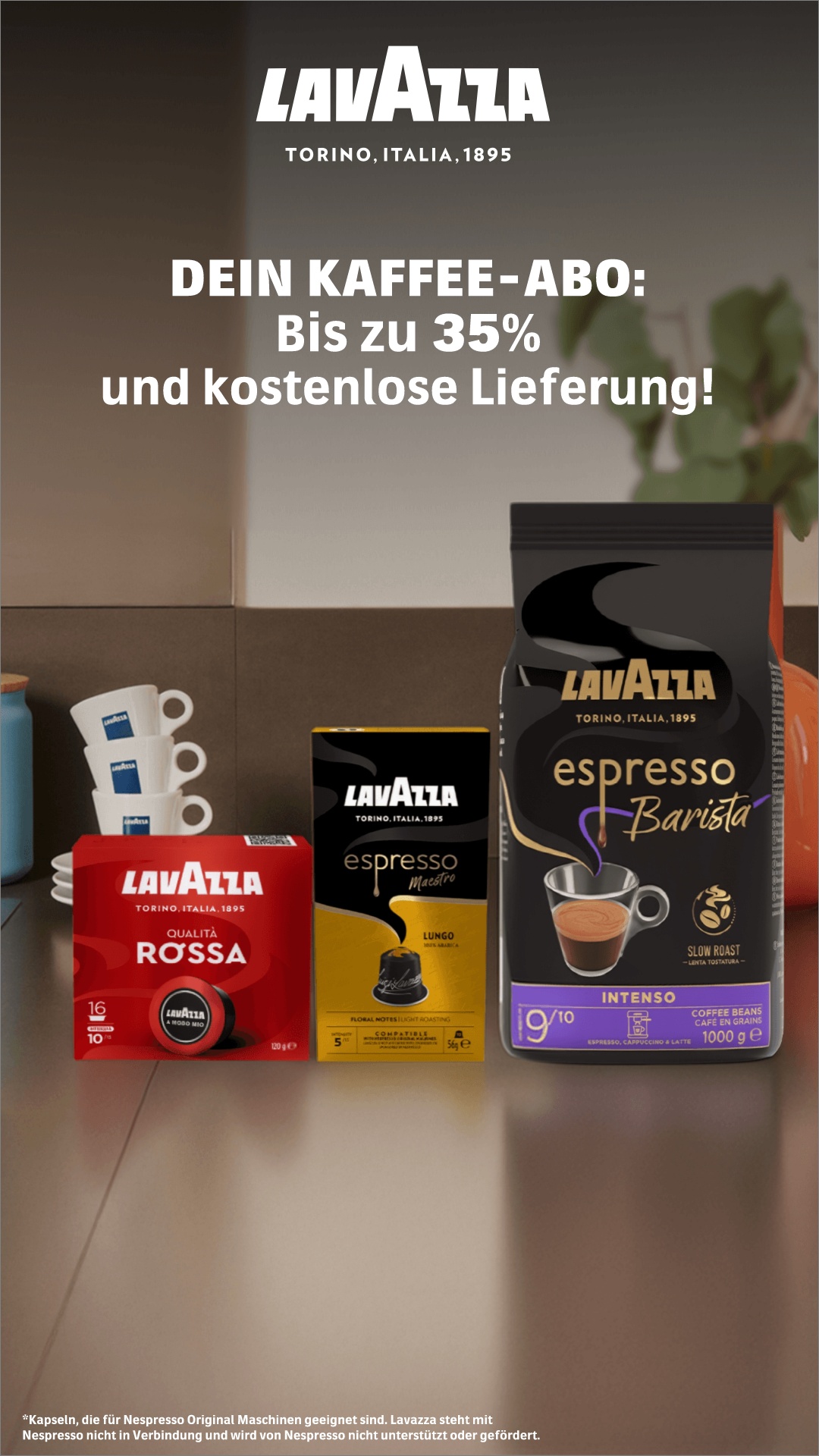 Lavazza Facebook ad: Abonnements entdecken