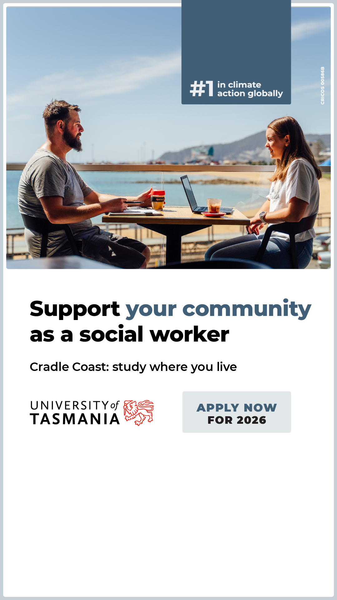 University of Tasmania Facebook ad from Dec 14, 2025