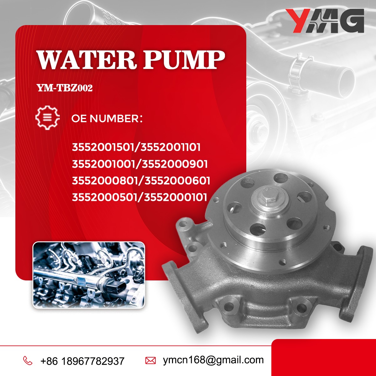 Wenzhou Yiming Auto Parts Co., Ltd. Facebook ad: YMG YM-TBZ002 Water Pump: B2B-Only Automotive Parts Solution