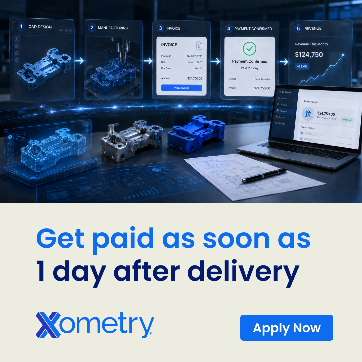 Xometry Facebook ad