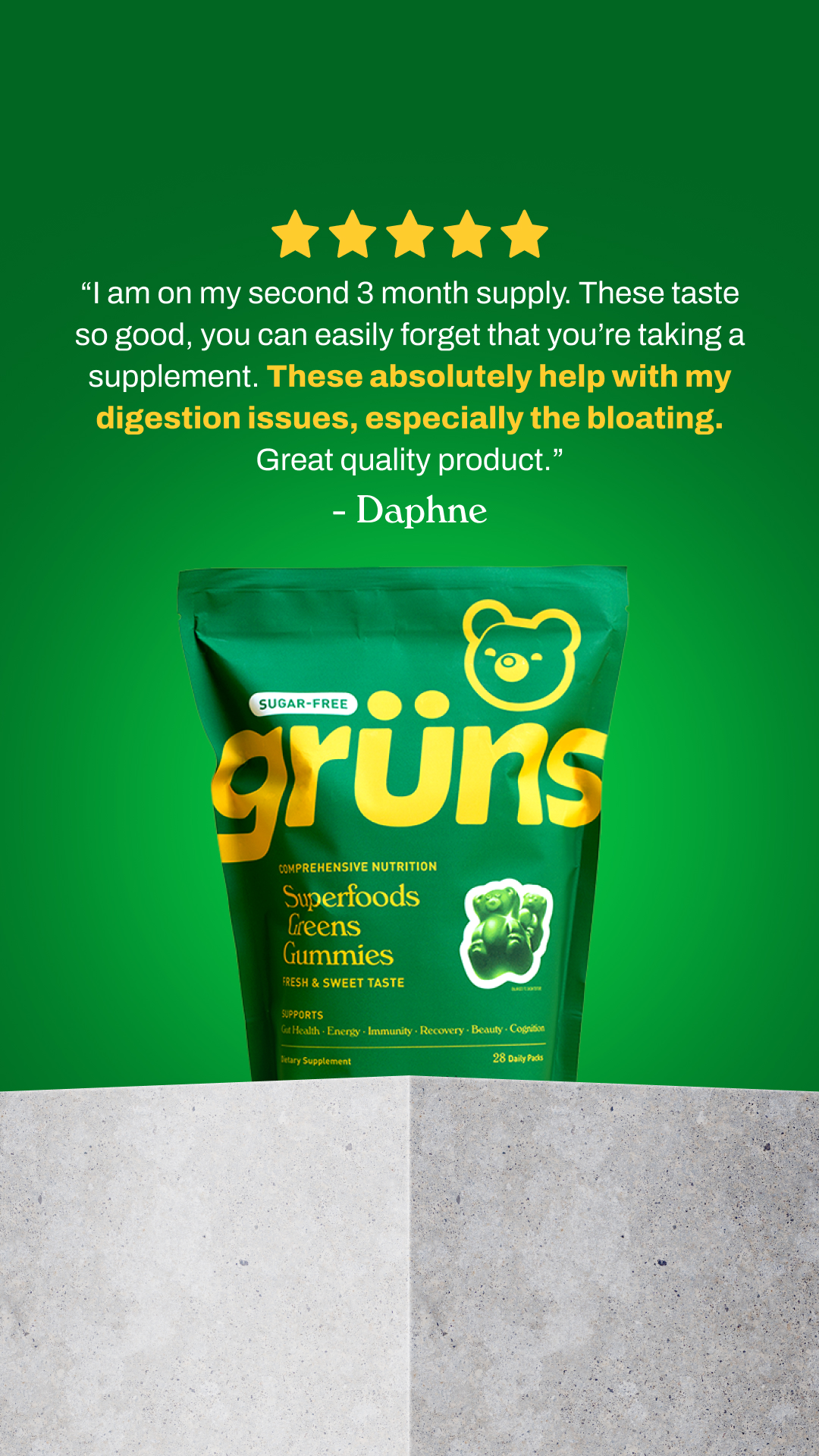 Grüns Facebook ad