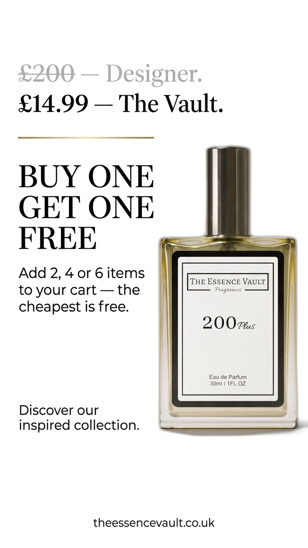 The Essence Vault Facebook ad from Mar 26, 2026