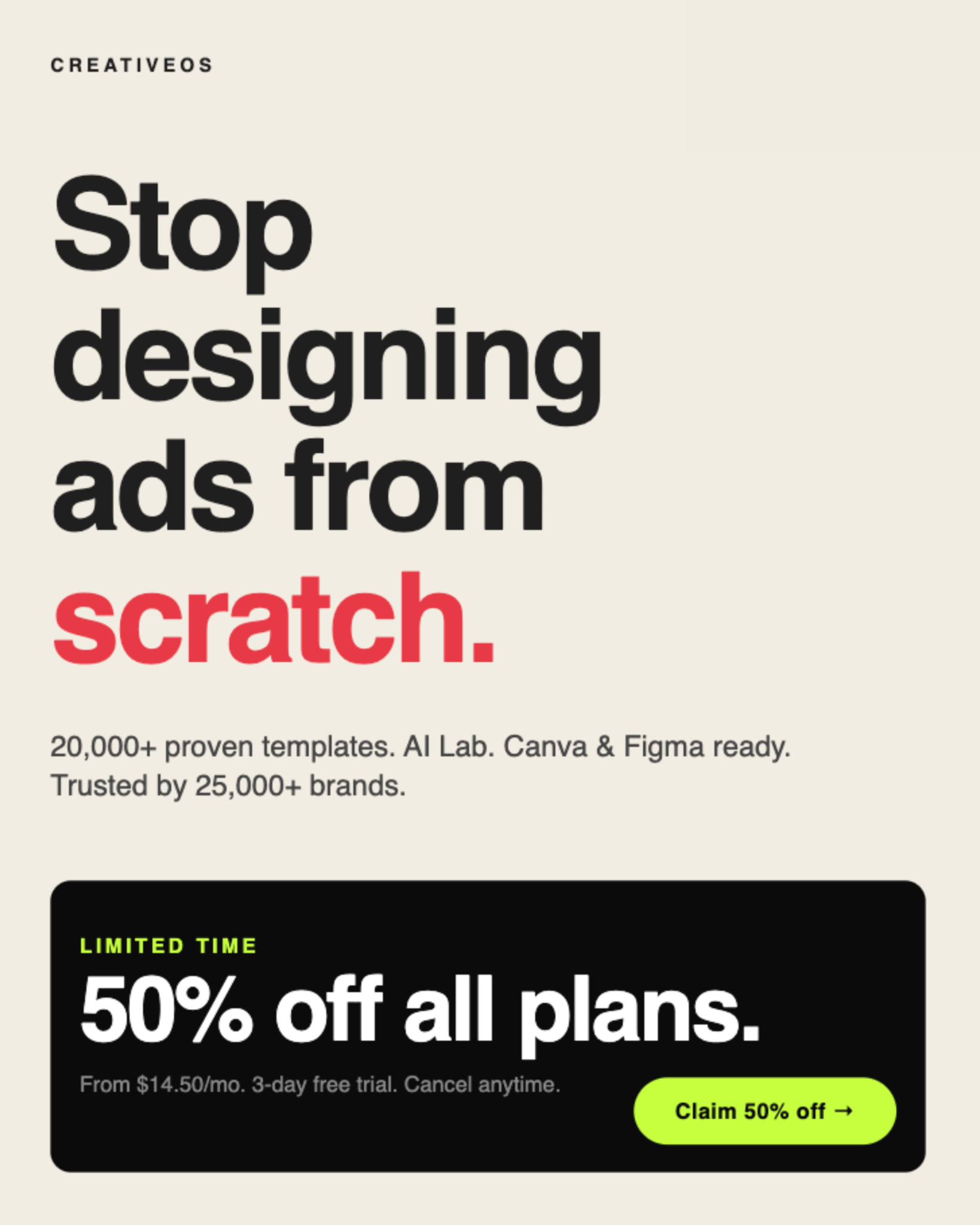 Creative OS Facebook ad