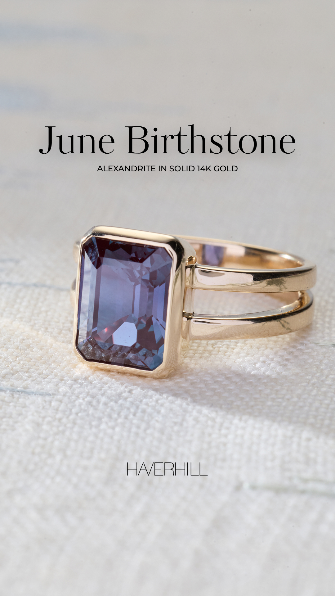 HAVERHILL Collection Facebook ad: 14k Gold Birthstone Jewelry