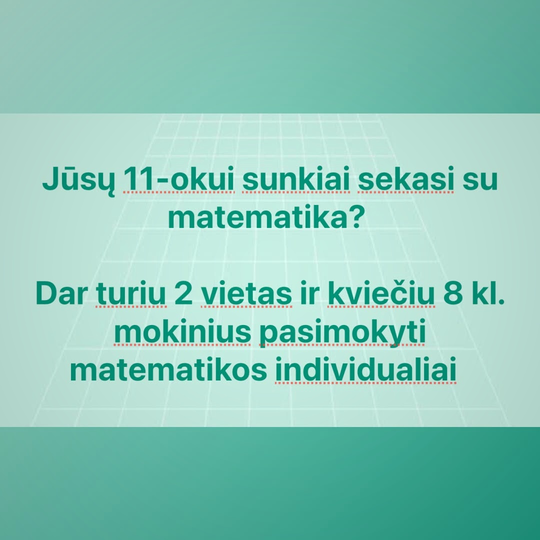 Matematikos korepetitorius Arnas Facebook ad: Išankstinė registracija