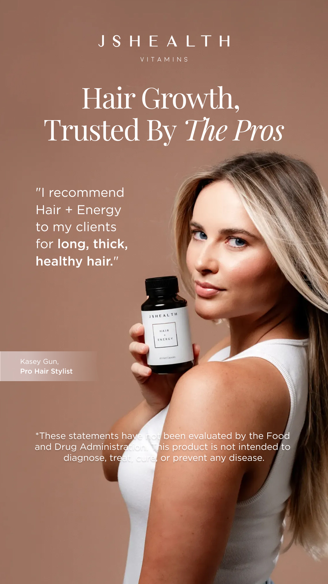 JSHealth Vitamins Facebook ad: #1 FOR HAIR GROWTH + HEALTH