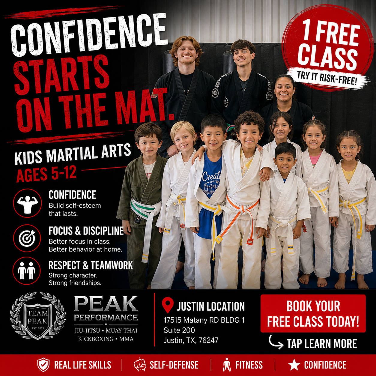Peak Performance MMA Justin Facebook ad